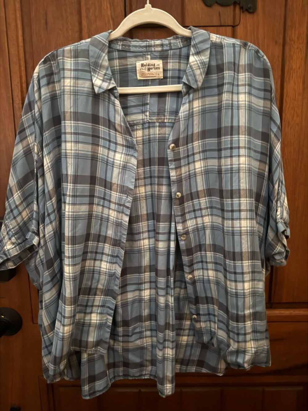 Anthropologie Holding Horses Plaid top